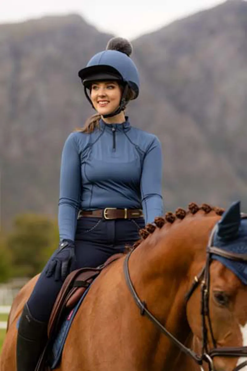 LeMieux Pom Hat Silk in Atlantic-3